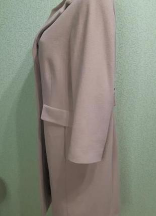Кашемировое пальто бежевого цвета шерсть и кашемир9 фото