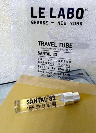 Le labo santal 33💥original travel tube мініатюра 11 мл ціна за 1мл