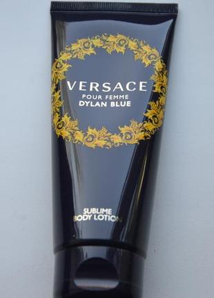 Набор versace, dylan blue pour femme, 100 мл+лосьон 100 мл+гель 100 мл+косметичка. оригинал.6 фото