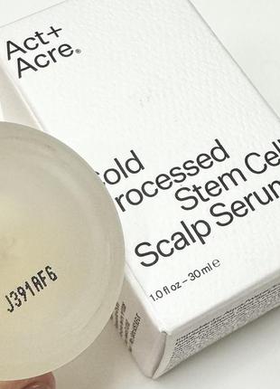 Сироватка проти випадіння, для пошкодженого волосся act+acre cold processed stem cell scalp serum, 30 ml2 фото