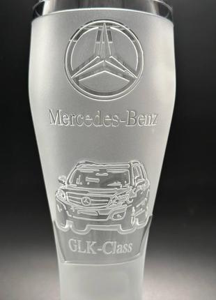 Сувенирный бокал 665 мл с гравировкой мерседес glk4 фото