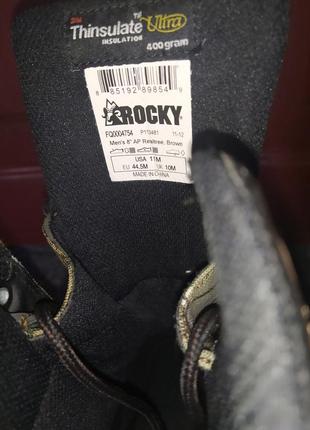 Черевики для полювання та риболовлі rocky waterproof thinsulate, р. 44-45