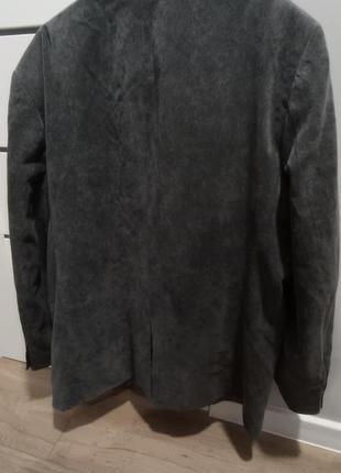 Мужской пиджак жакет серый велюровый4 фото
