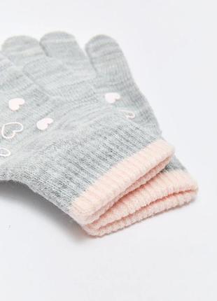 3 - 6 лет 98 - 116 см новые фирменные перчатки перчатки девочке сердечко lc waikiki вайки4 фото
