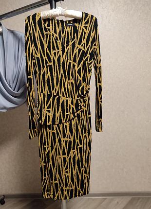 Вискозное миди платье с подкладкой