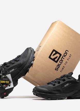 Мужские термо кроссовки salomon crossover горизонтально black.2 фото