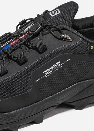 Мужские термо кроссовки salomon crossover горизонтально black.5 фото