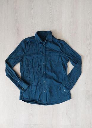 Рубашка темно синяя, размер m, burton menswear