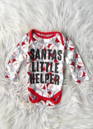 Боди с длинным рукавом санта новогодний новый год рождественский christmas pepco