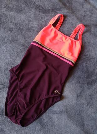 Слитный спортивный купальник для бассейна nabaiji (decathlon) xs4 фото