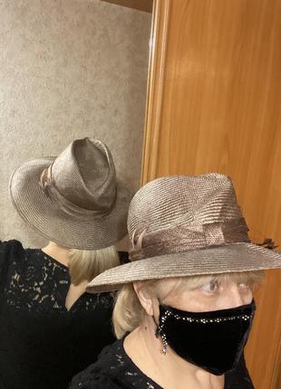 Шляпа из тонкой соломки3 фото