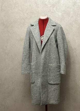 Легкое пальто h&amp;m свет серый меланж2 фото