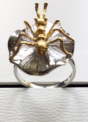 Новое, стильное кольцо "мураха, серебро 925, тайланд, р. 17,55 фото