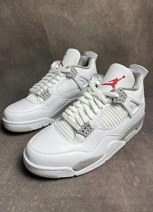 Оригінал air jordan 4 retro white oreo джордан ретро білі орео