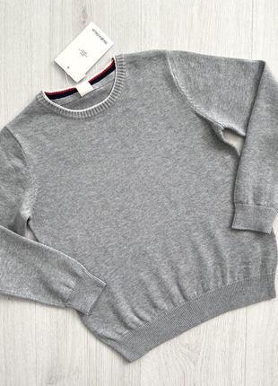 Сірий якісний светр джемпер кофта для хлопчика piazza italia італія1 фото