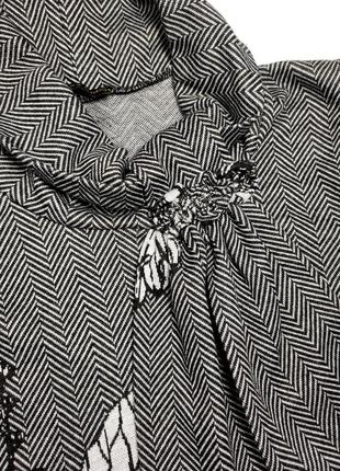 Свитер туника женская серого цвета в цветочный принт от бренда kas kids 362 фото