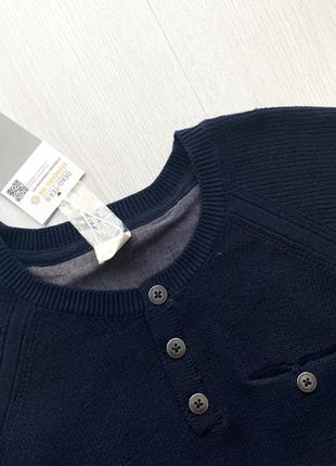 Синій якісний светр джемпер кофта для хлопчика piazza italia італія2 фото