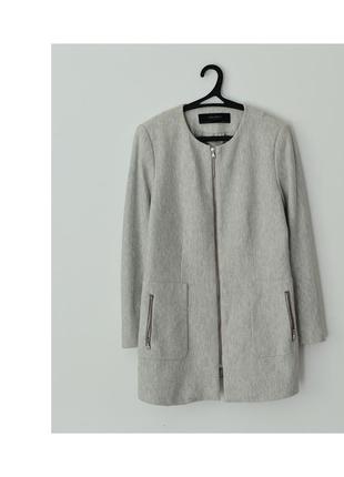 Светло-серый женский пиджак. пиджак zara. серый жакет5 фото