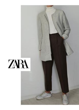 Светло-серый женский пиджак. пиджак zara. серый жакет
