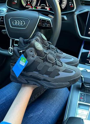 Высокие зимние женские кроссовки с мехом в стиле stitching adidas niteball 🆕 зимние адидас