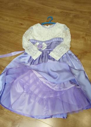 Нарядное платье для девочки 6-8 лет4 фото