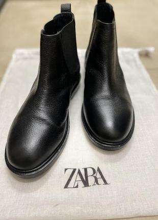 Кожаные ботинки zara