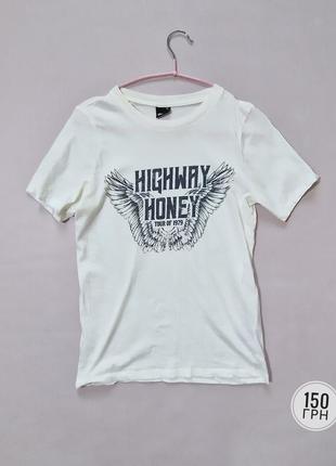 Футболка бело молочная highway honey gina tricot1 фото