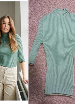 Водолазка в рубчик в цвете зеленая олива & other stories