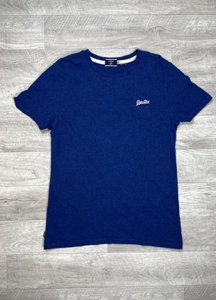 Superdry футболка l размер темно-синяя серая оригинал