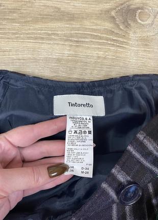 Tintoretto кайфовая трендовая шерстяная мини юбочка в складку2 фото