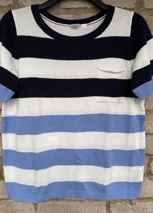 Женский легкий пуловер размер м gap в сине-белую полоску оригинал1 фото