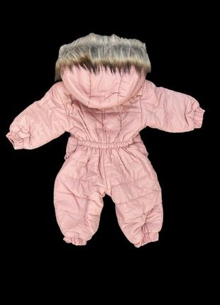 Зимний комбинезон цельный детский девочка розовый4 фото