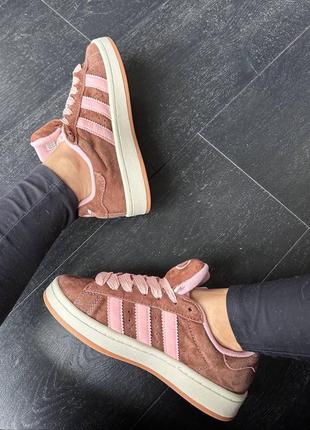 Adidas campus 00s brown / pink5 фото