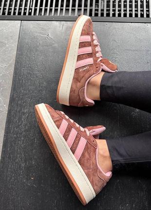 Adidas campus 00s brown / pink7 фото