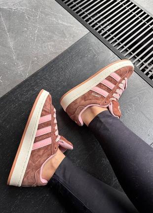 Adidas campus 00s brown / pink3 фото