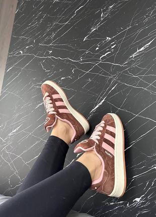 Adidas campus 00s brown / pink2 фото