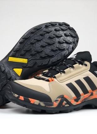 Adidas terrex кроссовки мужские термо бежевые с оранжевым осенние зимние евро зима водонепроницаемые отменные качество ботинки сапоги низкие адидас терекс3 фото