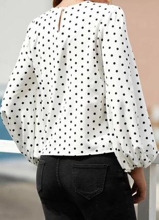 Стильна блуза в горошок shein3 фото