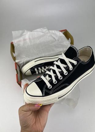 Кеды converse chuck 70 ox 162058c черные с белым, оригинальные кеды конверс