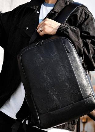 Классический мужской рюкзак городской экокожа2 фото