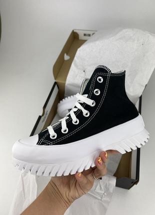 Кеды converse chuck taylor all star lugged 2.0 a00870c черные, оригинальные кеды конверс4 фото