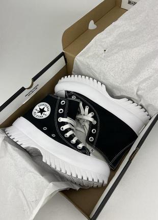 Кеды converse chuck taylor all star lugged 2.0 a00870c черные, оригинальные кеды конверс3 фото