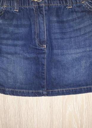Джинсовая юбка на резинке от next на 9 лет4 фото