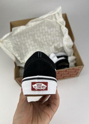 Кеды оригинал vans old skool vn000d3hy281 черные замша, оригинальные ванс база основа bestseller2 фото