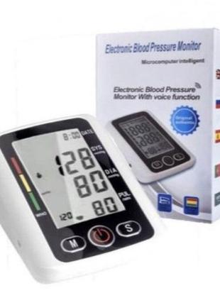 Тонометр на руку electronic blood pressure monitor (білий) (ly-86)1 фото