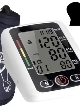 Тонометр на руку electronic blood pressure monitor (білий) (ly-86)3 фото