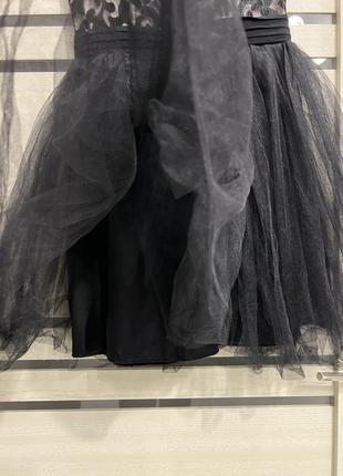 Платье новое чёрное шёлк фатин люкс lux4 фото