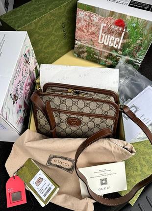 Женская кожаная сумка премиум 👜 gucci mini bag with interlocking g