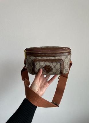 Женская кожаная сумка премиум 👜 gucci belt bag with interlocking g3 фото