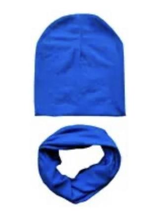 Шапка базовая рубчик с хомутом,детский набор шапка шарф,шапка и шарф хомут трикотаж, шапка шарф распродаж, базовая шапка и шарф3 фото